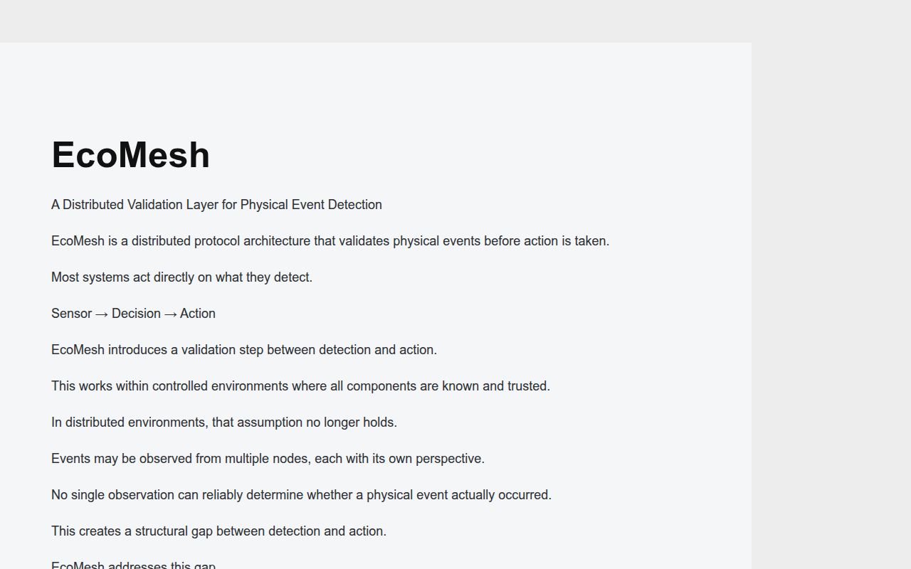 EcoMesh — Control-Layer Protocol